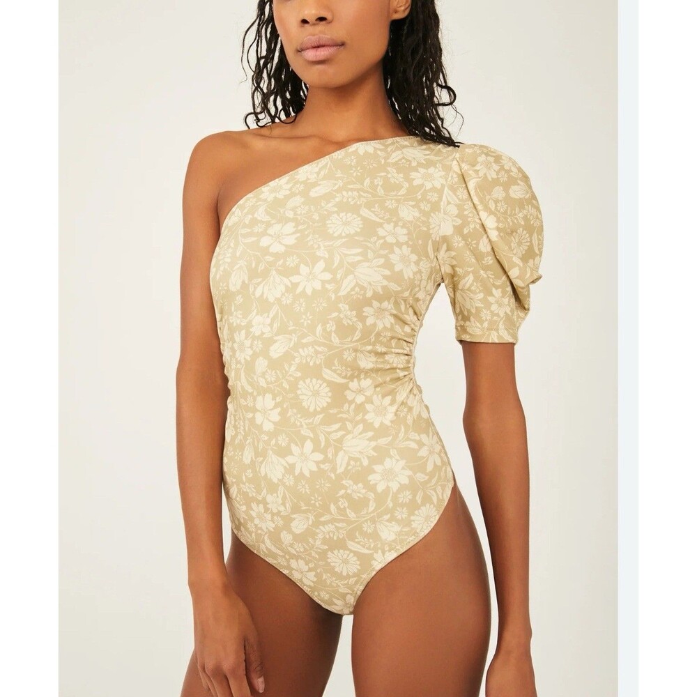 Free People Somethin Bout You Bodysuit In Cactus Print Sz XL New